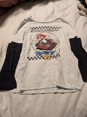 Gray & Black Long-Sleeve Kids Top